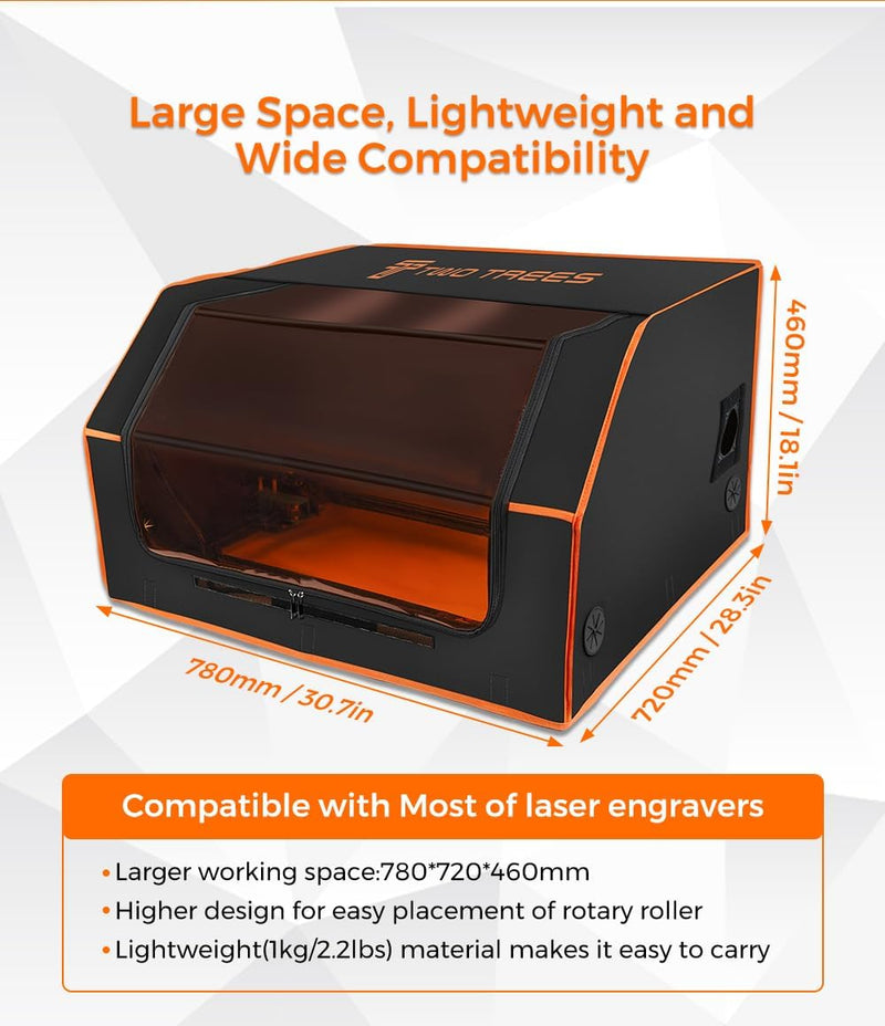 Twotrees Lasergravurmaschine Gehäuse, Laserschneider-Schutzgehäuse,780 x 720 x 460 mm, Lasergehäuse,