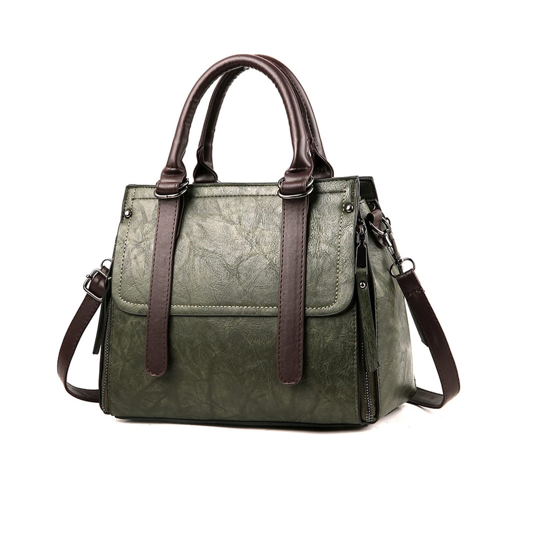 NICOLE &amp; DORIS Damen Handtasche Retro Schultertasche Henkeltasche Gross Leder Frauen Umhängetasche M