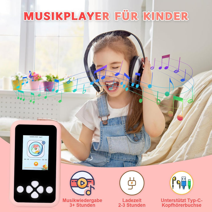 Jirmerp Kinder Handy,Smartphone für Kinder Touch-Screen Spielzeug-Handy mit Kamera, Musik und Spielf
