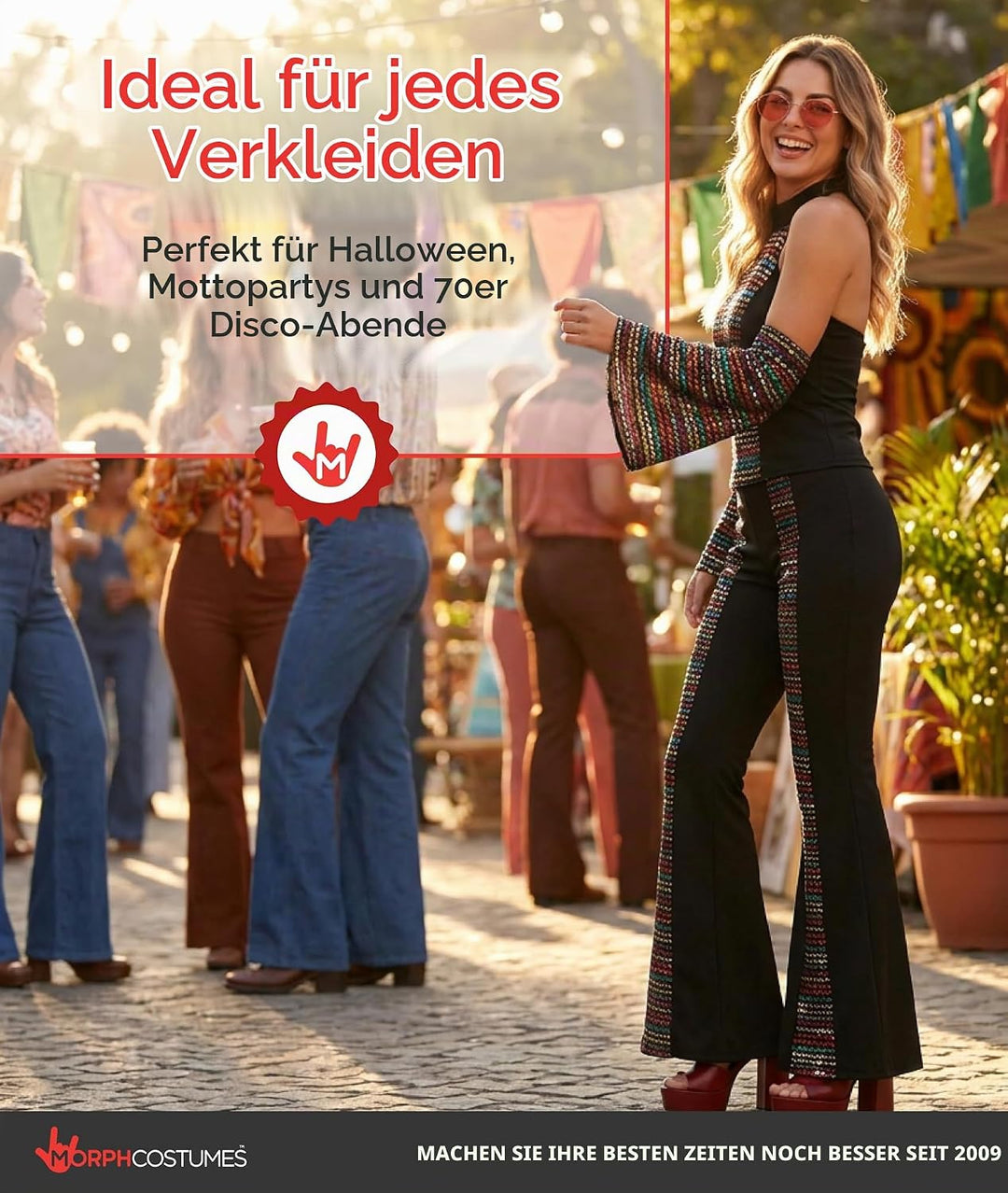 Fun Shack Disco Queen Kostüm Damen, Disco Kostüm Damen, Kostüm Disco Damen, Disco Girl - Kostüm, Fas
