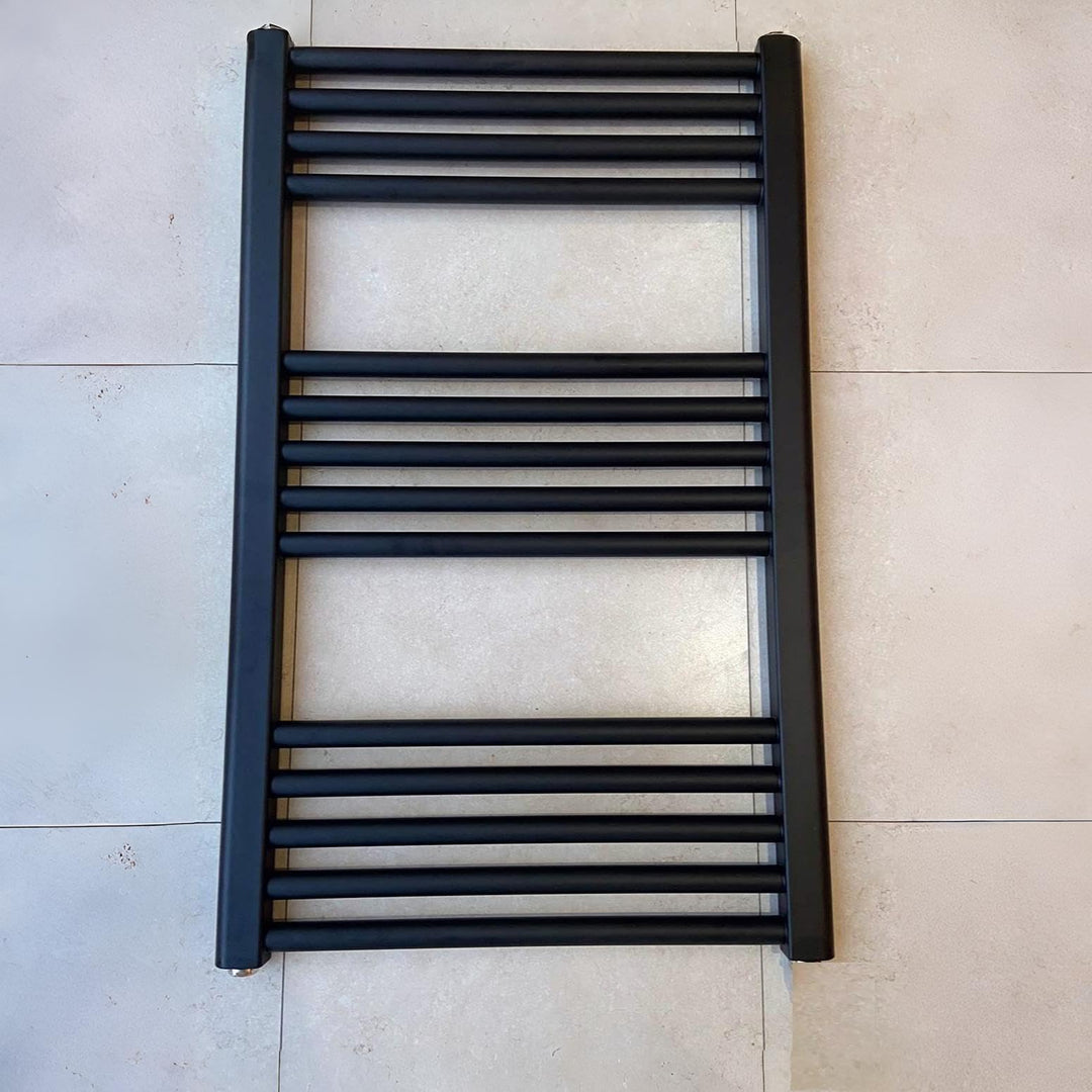 Handtuchwärmer aus Edelstahl, hochglanzpoliert, Milano-Serie, Wandmontage, H 800 mm x L 500 mm, Matt