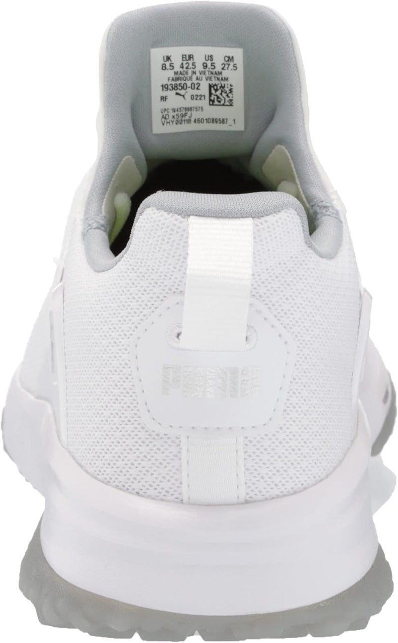 PUMA Herren Fusion Evo Golfschuh 40.5 EU Weit Puma White Quarry, 40.5 EU Weit Puma White Quarry