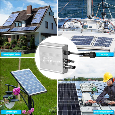 BuyWeek 120 W Solar PV Grid Tie Micro Wechselrichter MPPT Netzgekoppelter Wechselrichter DC10,8–30 V