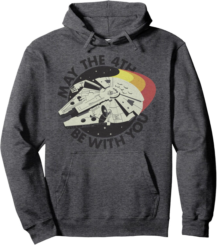 Star Wars Millennium Falcon May The 4th Be With You Retro Pullover Hoodie