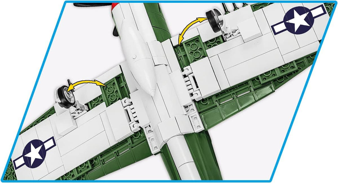 COBI 5736 Historical Collection WWII P-47 Thunderbolt & Tankanhänger Bausteine, Various