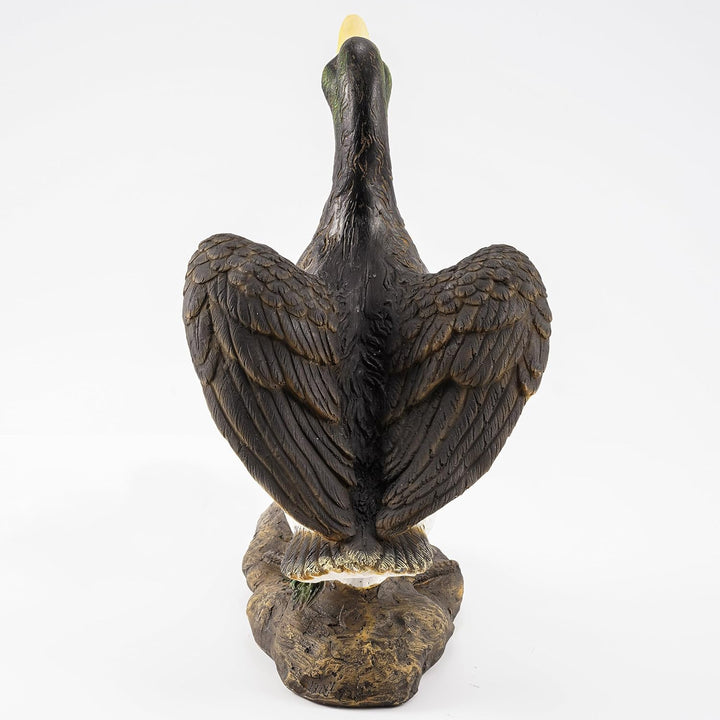 Wasserspeier Figur Ente Lucky Duck aus Kunststein - (L x B x H): ca. 235 x 190 x 315 mm - Schlauchan