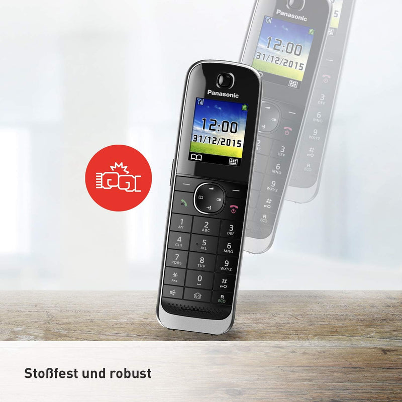 Panasonic KX-TGJ323GB Familien-Telefon mit Anrufbeantworter (schnurloses Telefon mit 3 Mobilteilen,