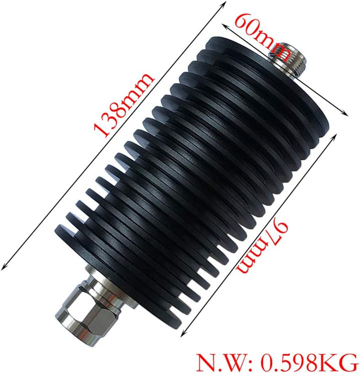 BECEN 100 Watt 3 dB Feste Dämpfung N Typ - 100 W RF Fixed Attenuator 3Ghz 3dB, 3dB