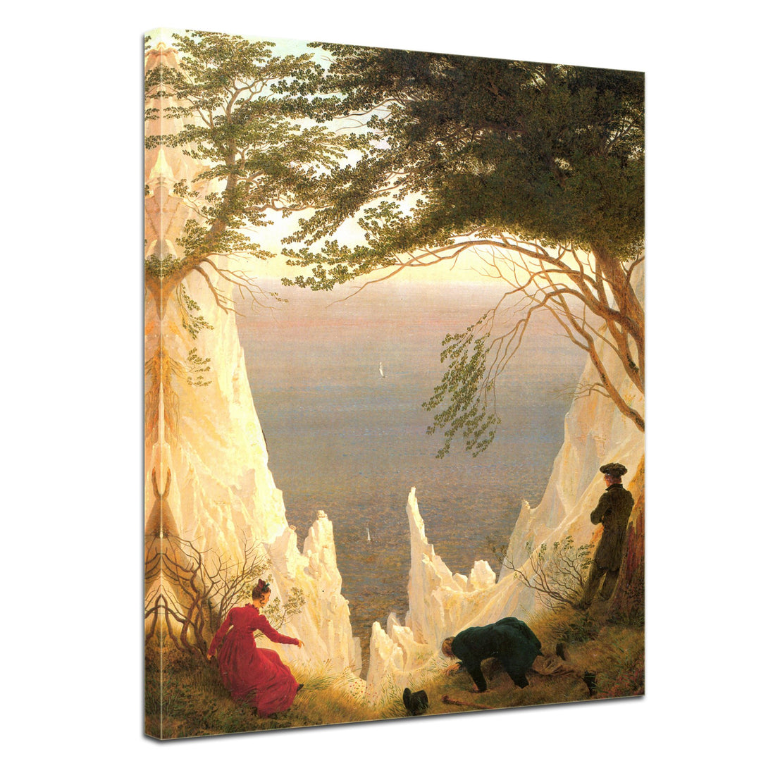 Bilderdepot24 Bild auf Leinwand | Caspar David Friedrich Kreidefelsen auf Rügen in 50x70 cm als Wand