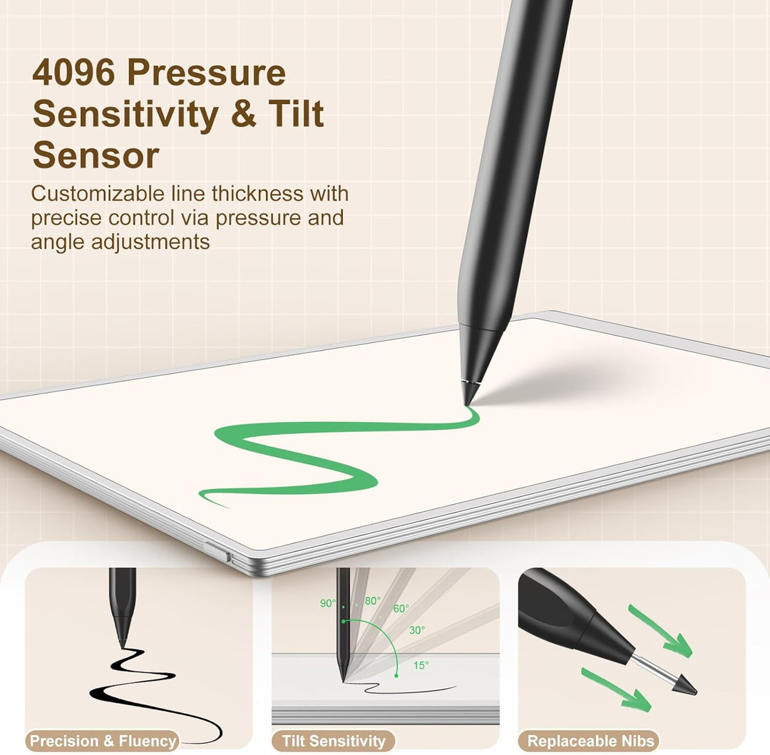 TiMOVO Magnetischer Stylus Stift Kompatibel mit Remarkable Paper Pro/Pro Move Stift mit Radiergummi,