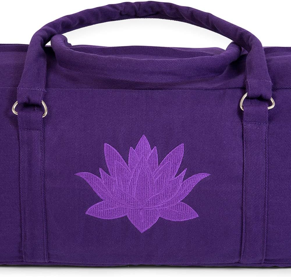 Yoga Studio YS/KitBag/SolidColours/Purple Yoga Kit, 71 x 23 x 18 cm, Baumwolle Yogamatte Tasche mit