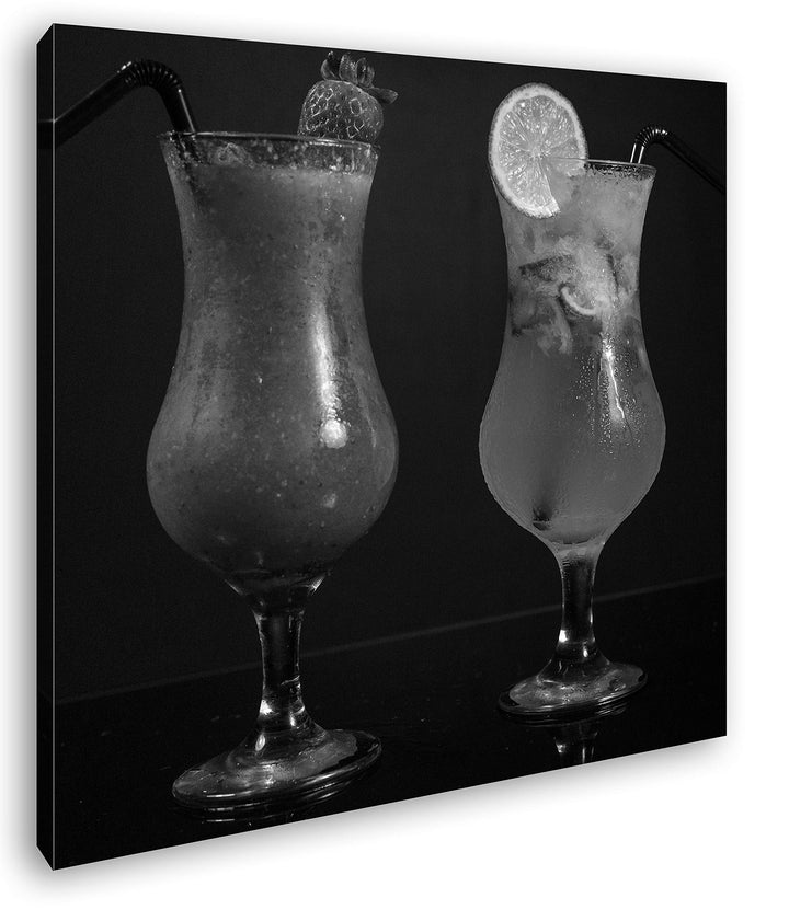 deyoli Dark appetitliche Cocktails Format: 70x70 Effekt: Schwarz&amp;Weiss als Leinwandbild, Motiv ferti