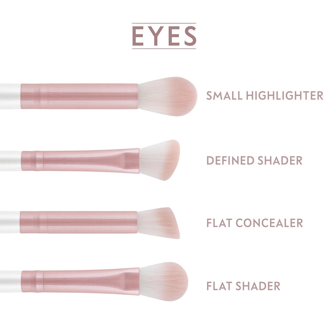 Make-up Pinselset Luvia, Prime Vegan Pro - Candy, 7 Schminkpinsel inkl. Pinselaufbewahrung, Blender