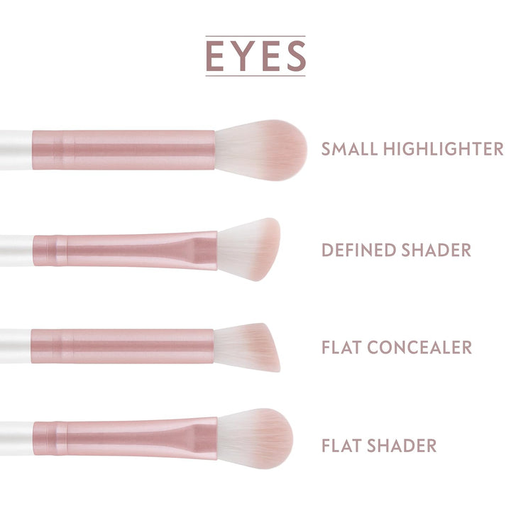 Make-up Pinselset Luvia, Prime Vegan Pro - Candy, 7 Schminkpinsel inkl. Pinselaufbewahrung, Blender