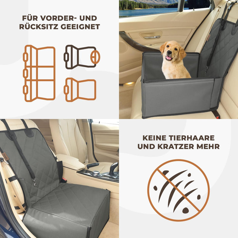 Extra Stabiler Hunde Autositz - Hochwertiger Auto Hundesitz für kleine bis mittlere Hunde - Verstärk