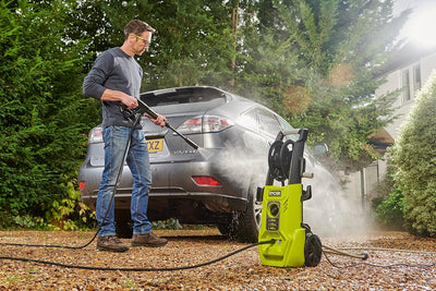 RYOBI RY110PWA-P Hochdruckreiniger - 130 bar 1800 W + 1 Mehrflächenbürste, 1 rotierende Bürste, 2 La