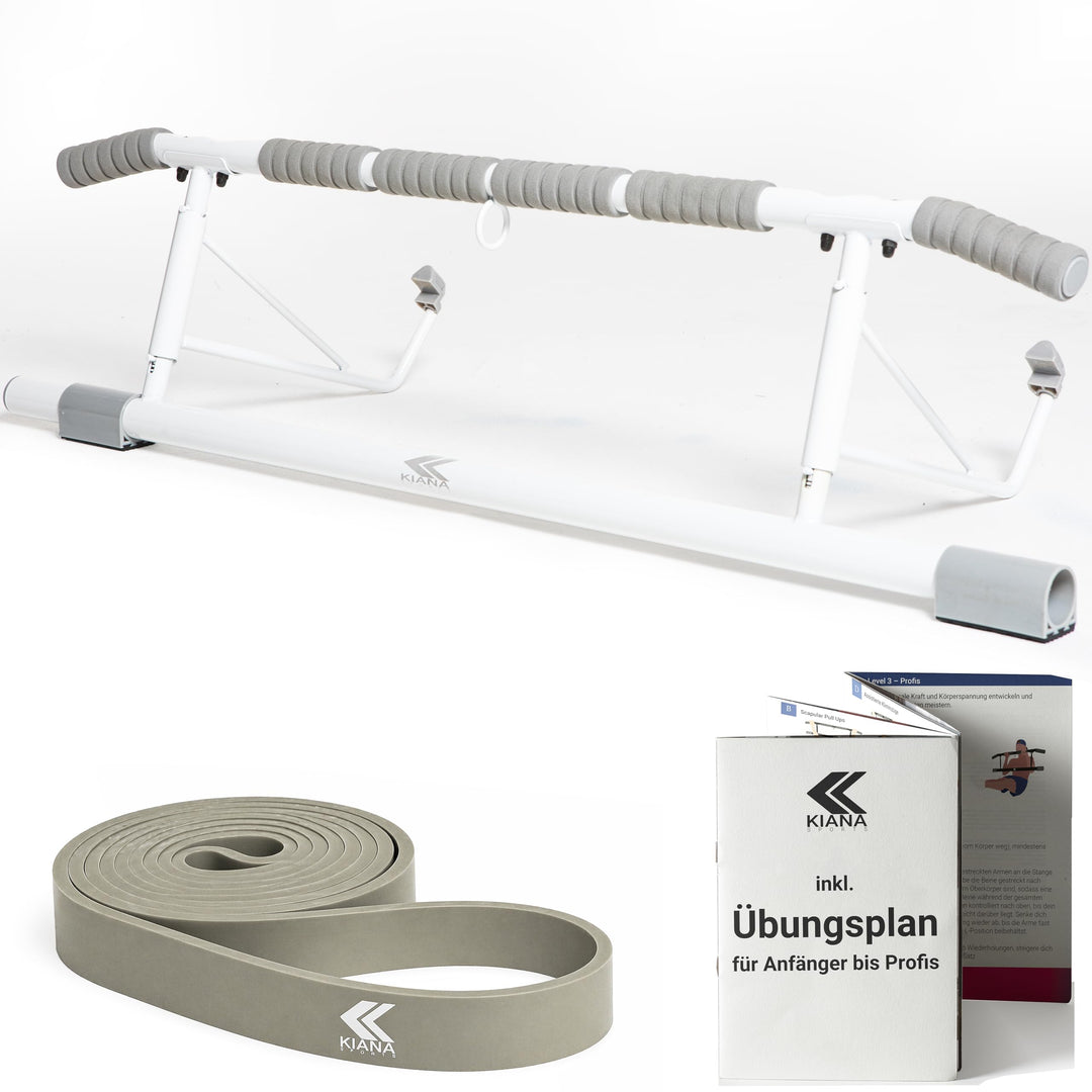 KIANA Sports Klimmzugstange für Türrahmen ohne Bohren & ohne Schrauben | Pull Up Bar Tür bis 150kg |