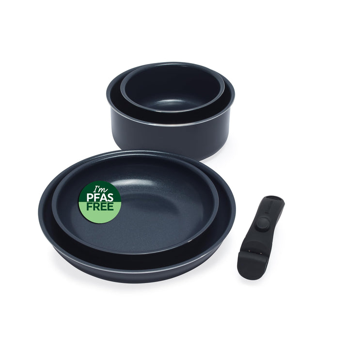 Russell Hobbs Kochtopf Set 5-teilig, Töpfe und Pfannen Kochgeschirr mit Keramikbeschichtung, Smart C