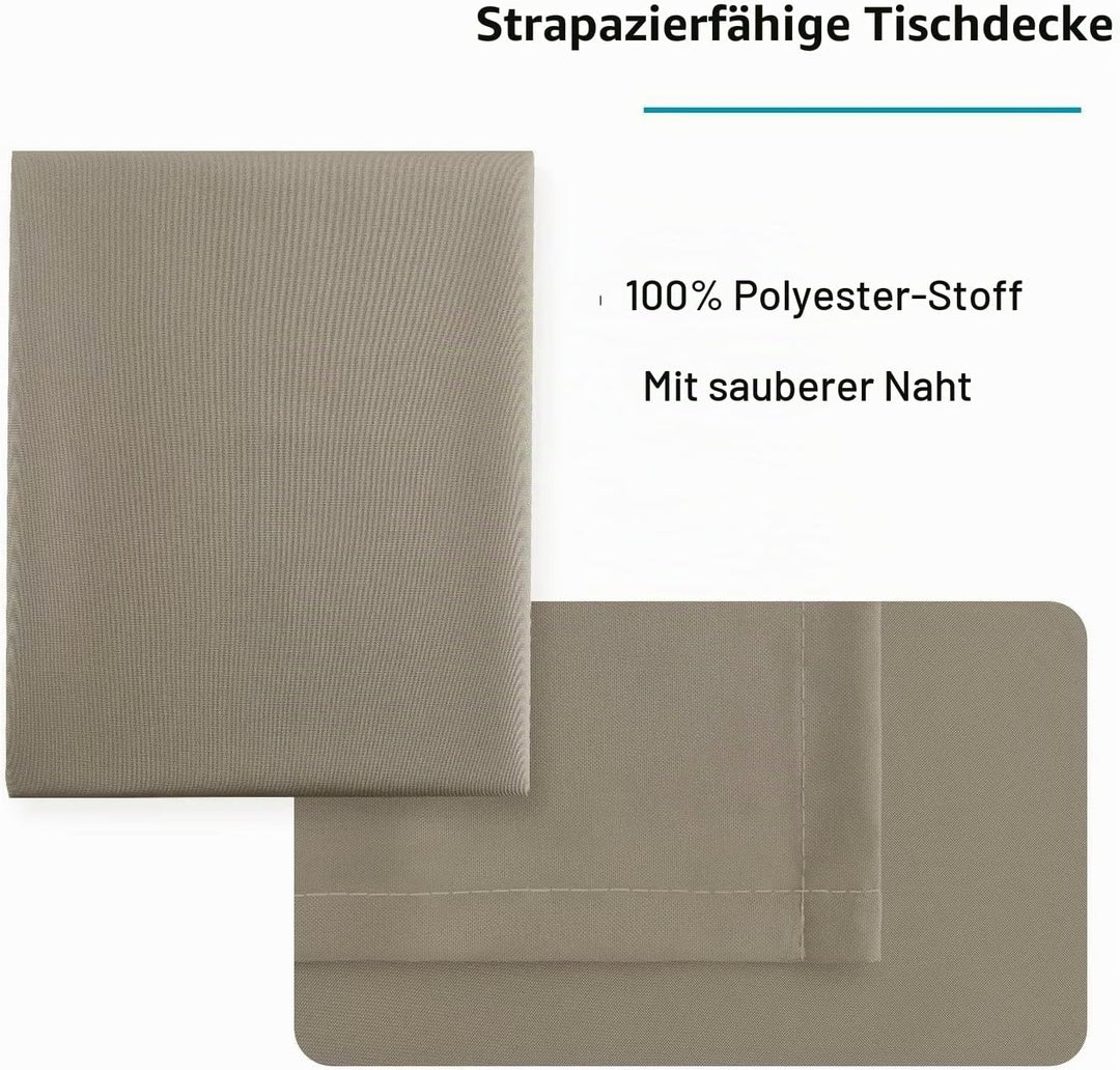 Hiasan Glatt Tischdecke Fleckenabweisend Tischtuch mit Lotuseffekt Leicht Wasserabweisend Tischwäsch