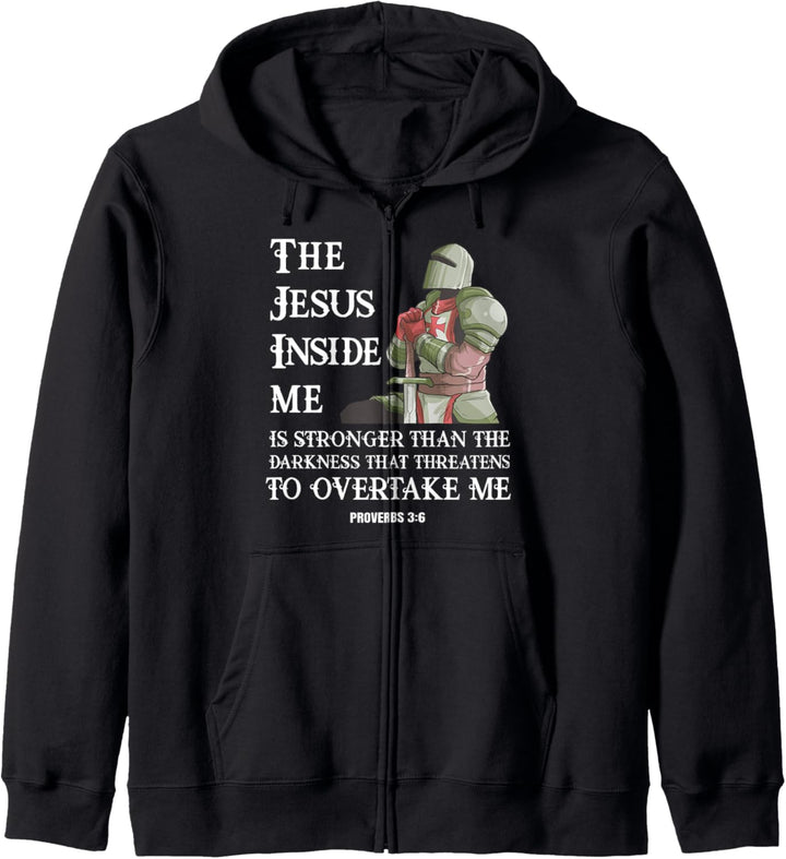 Tempelritter Christen Templer Bibel Proverbs Christliches Kapuzenjacke