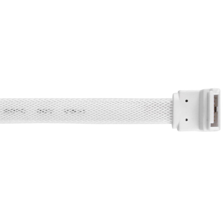 SilverStone Technology CP08W SATA-Kabel mit EMI-Schutz, 90 Grad, geschirmt, Weiss, 2 Stück