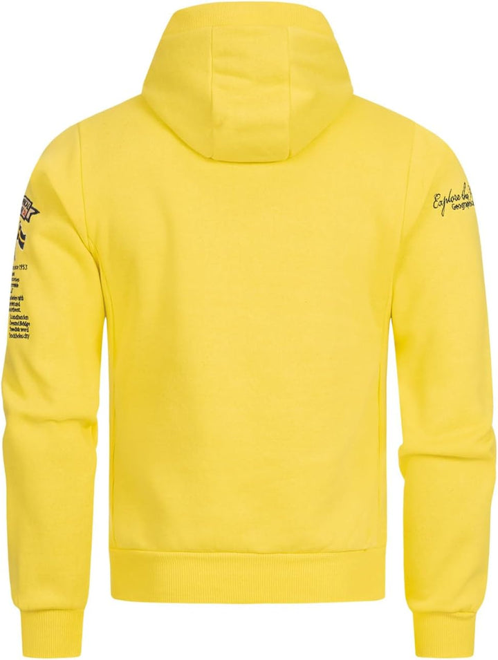 Geographical Norway GYMCLASS Men - Herren Kängurutasche Hoodie Sweatshirt mit Markenlogo und Langarm