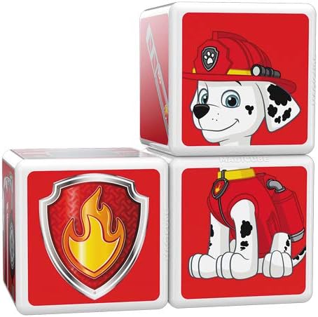 Geomag MagiCube PAW PATROL 080 Marshal's Fire Truck 5 Magnetwürfel für Konstruktionen, mehrfarbig