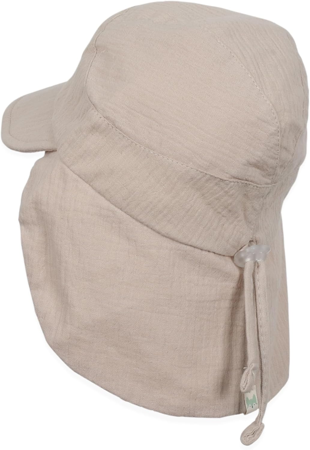 Petinard Label Musselin Schirmütze Sonnenhut mit Nacken- und Ohrenschutz UV-Schutz (UPF 50+) für Bab