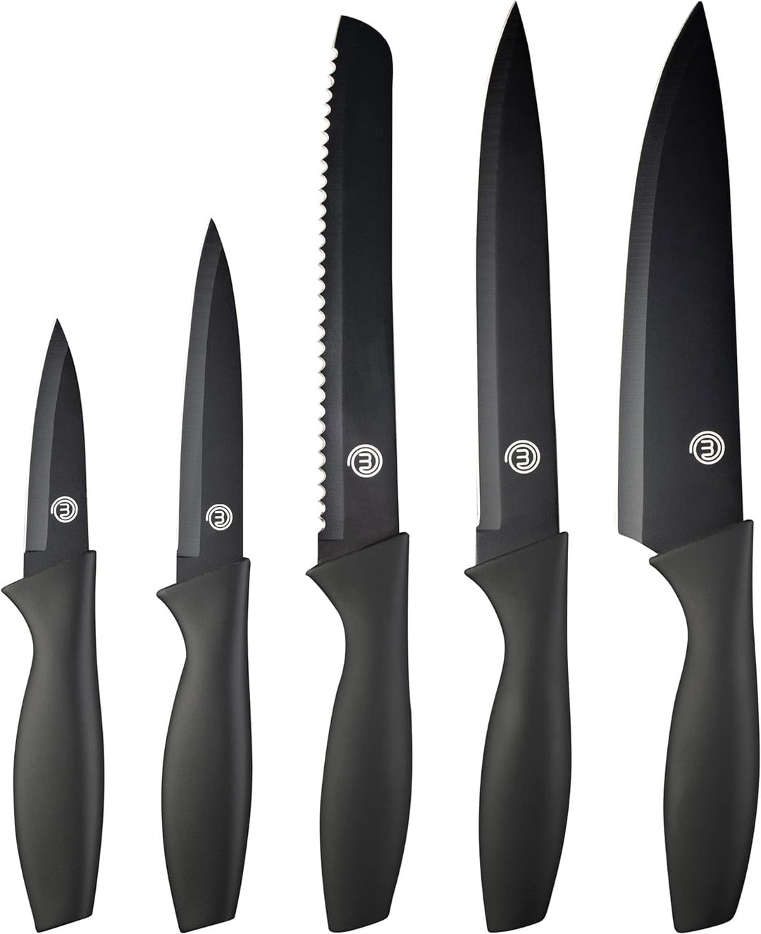 MasterChef Messerset, Küchenmesser Set ink. Kochmesser, Gemüsemesser, Schälmesser, Schneidemesser &