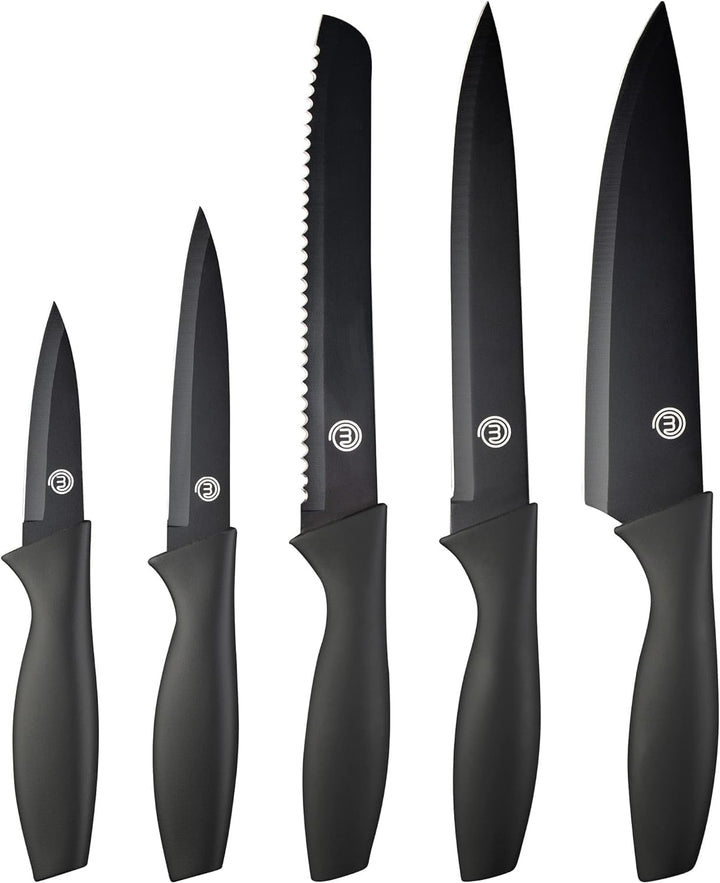 MasterChef Messerset, Küchenmesser Set ink. Kochmesser, Gemüsemesser, Schälmesser, Schneidemesser &