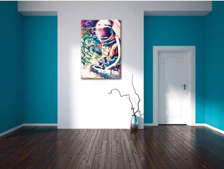 Space trippin Leinwandbild Bild auf Leinwand, XXL riesige Bilder fertig gerahmt mit Keilrahmen, Kuns