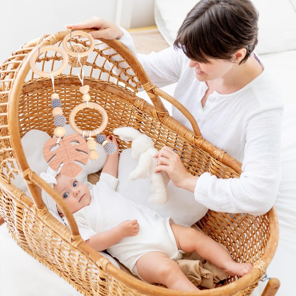 Tutamaz Spielbogen Baby Spielzeug Anhänger ab 0 Monate 4 Stück Anhänger Spielebogen Babies Toys Spie