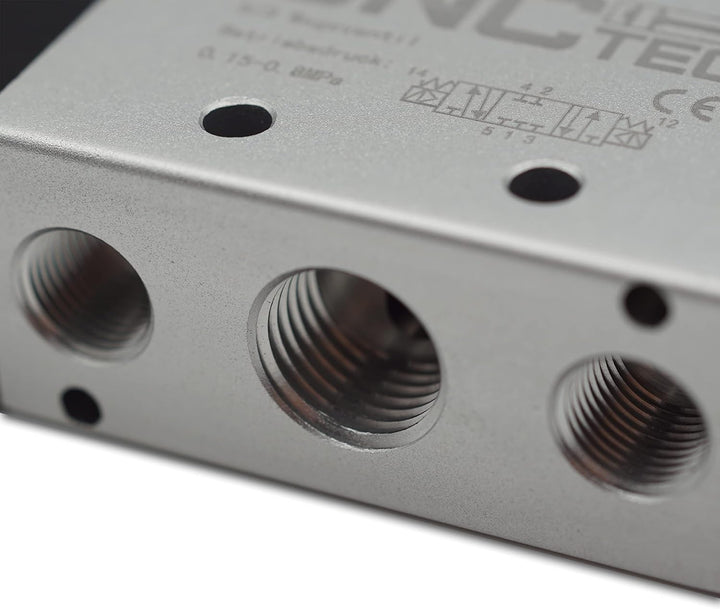 Pneumatik Magnet- Wegeventil 5/3 Wegeventil 1/4" 24 Volt DC (5/3 Wege 1/4" 24 Volt DC) 5/3 Wege 1/4