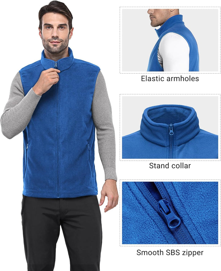 Outdoor Ventures Fleece Weste Herren Leicht Ärmellose Fleeceweste Jacke Winddicht Warm Gefütterte Wi