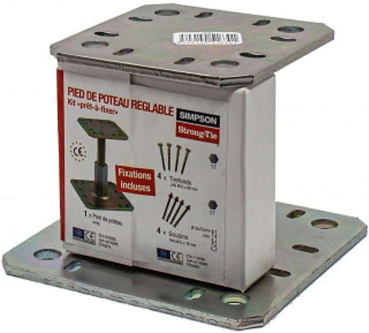 Simpson Pfostenträger-Set PPRC + 4 Bolzen + 4 Schwellenschrauben