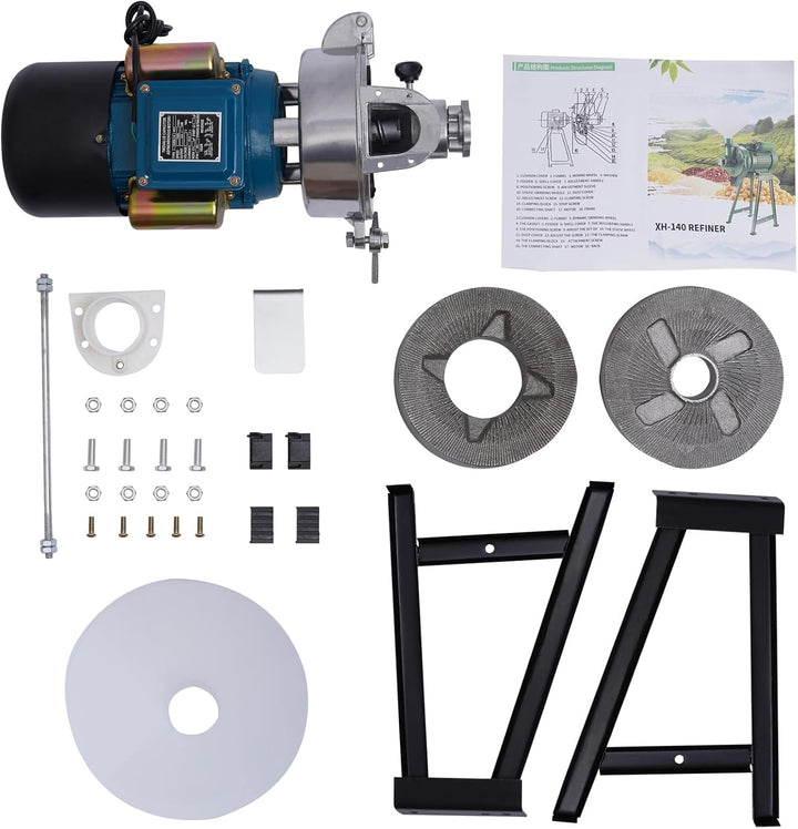 Elektrisch GetreidemüHle, 2200W KornmüHle SchrotmüHle Zerkleinerer Grain Mill Mit Trichter FüR Weize