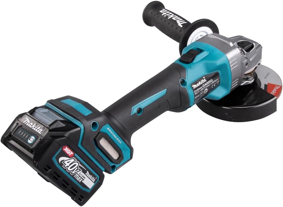 Makita GA005GM201 Akku-Winkelschleifer 40V max. / 4,0 Ah, 2 Akkus + Ladegerät im MAKPAC mit 2 Akkus