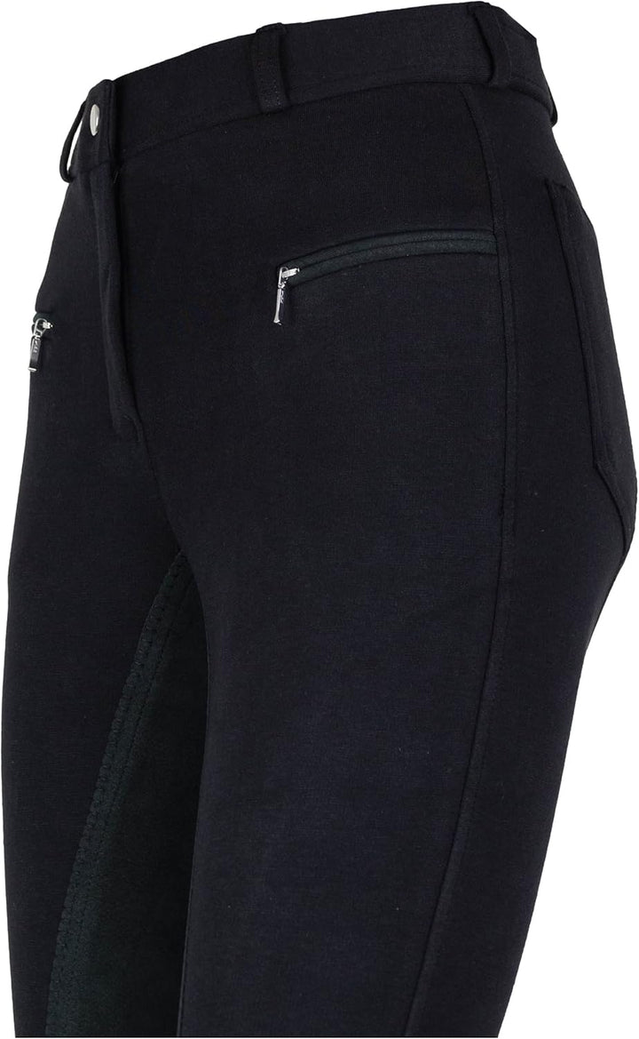 RL24 - Kinder Reithose Vollbesatz BASICLINE 110 Schwarz/Schwarz, 110 Schwarz/Schwarz