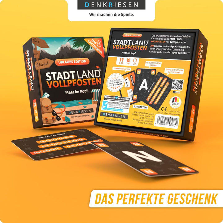 DENKRIESEN - Stadt Land Vollpfosten® – Das Kartenspiel - Urlaubs Edition - Meer im Kopf.' | Geschenk