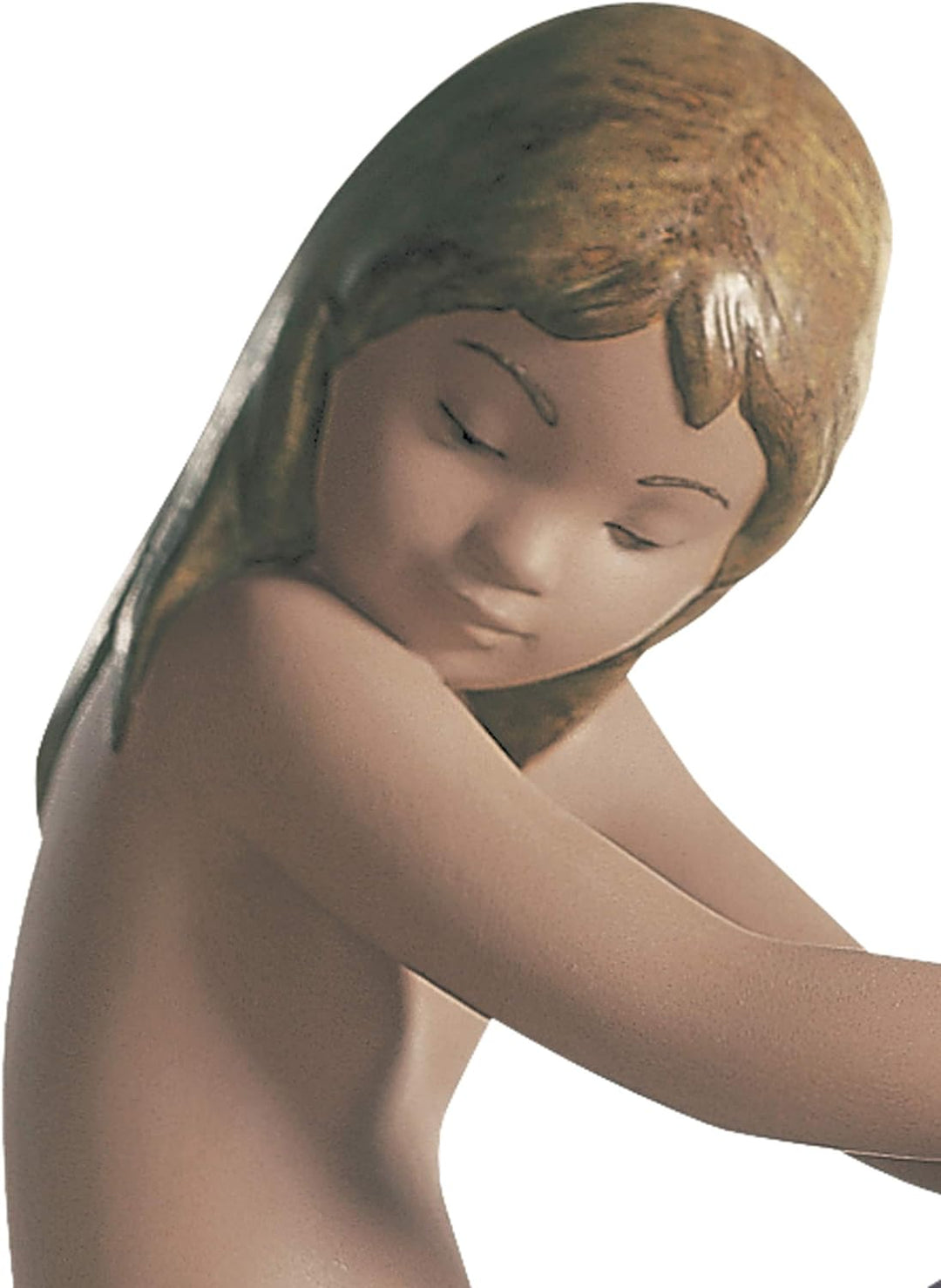 LLADRÓ Mädchen-Figur Sitzendes Südseemädchen. Mädchen. Porzellan.