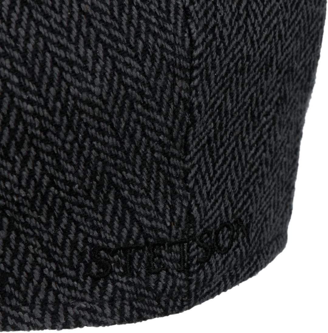 Stetson Herringbone Silk Driver Flatcap - Schirmmütze - Elegante Schiebermütze - Fischgrätmuster mit