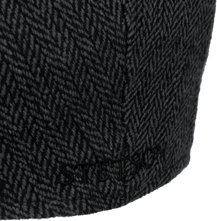 Stetson Herringbone Silk Driver Flatcap - Schirmmütze - Elegante Schiebermütze - Fischgrätmuster mit