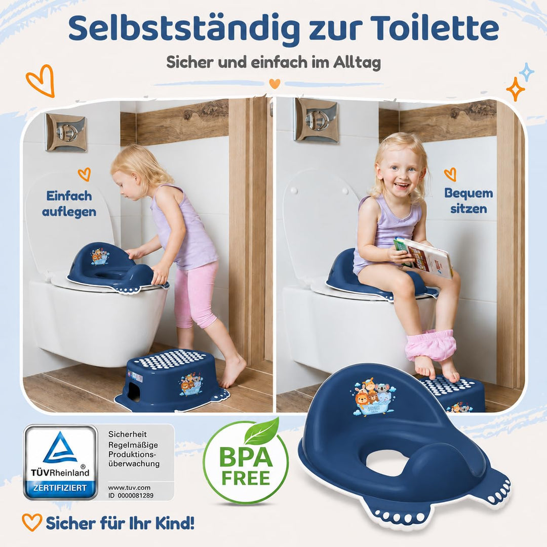 Kinder Toilettensitz TÜV Rheinland geprüft! Toilettenaufsatz für kinder ab 2 Jahre mit Anti-Rutsch B