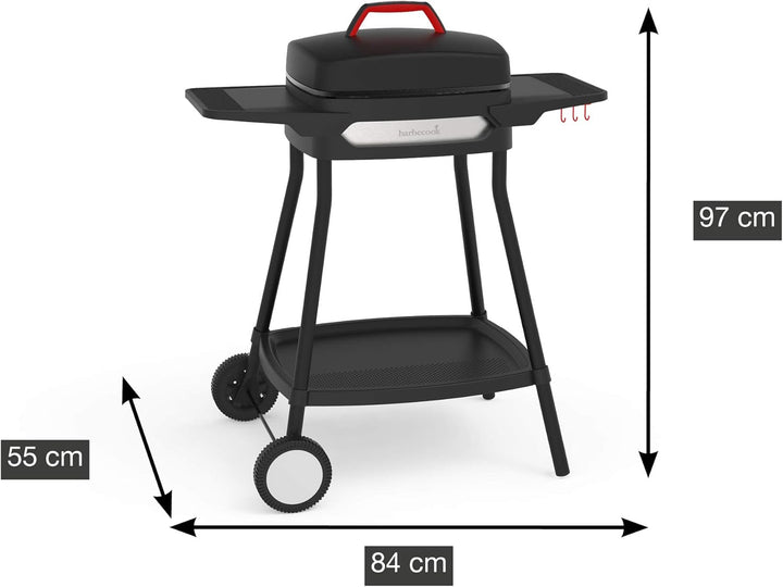 Barbecook Elektrogrill zur Nutzung als Standgrill oder Tischgrill, elektrische Grillplatte mit Antih