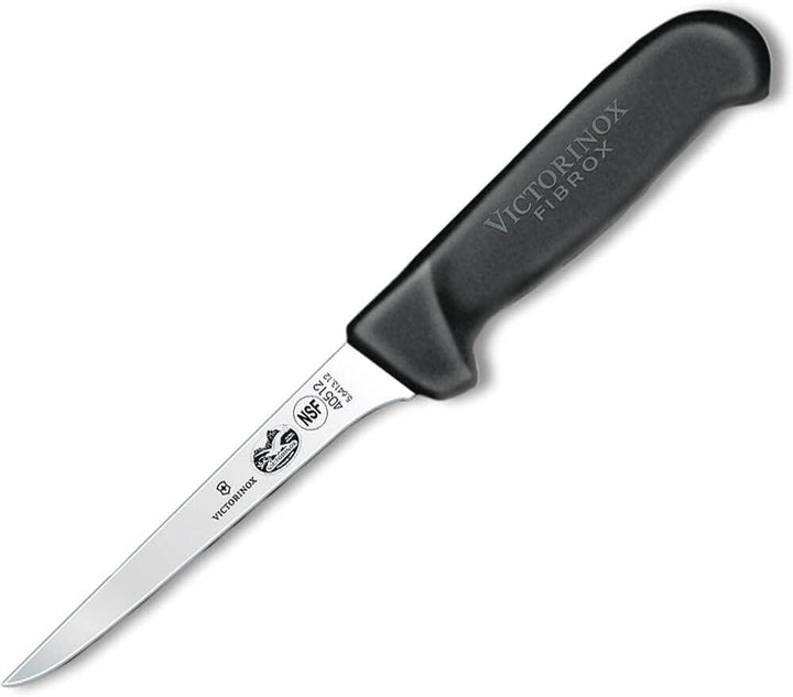 Victorinox Fibrox Ausbeinmesser, Swiss Made, 12cm Flexible Klinge, Rutschfest, rostfrei, Edelstahl,
