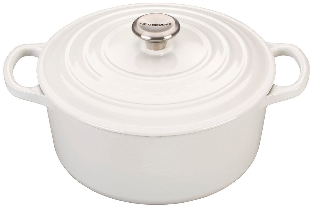 Le Creuset Signature Ofen, Gusseisen, emailliert, rund 3 1/2 quart weiss weiss 3 1/2 quart, weiss 3