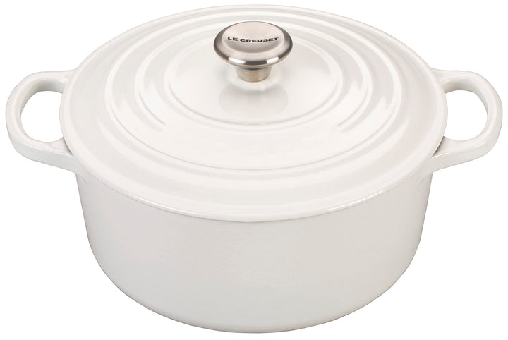 Le Creuset Signature Ofen, Gusseisen, emailliert, rund 3 1/2 quart weiss weiss 3 1/2 quart, weiss 3