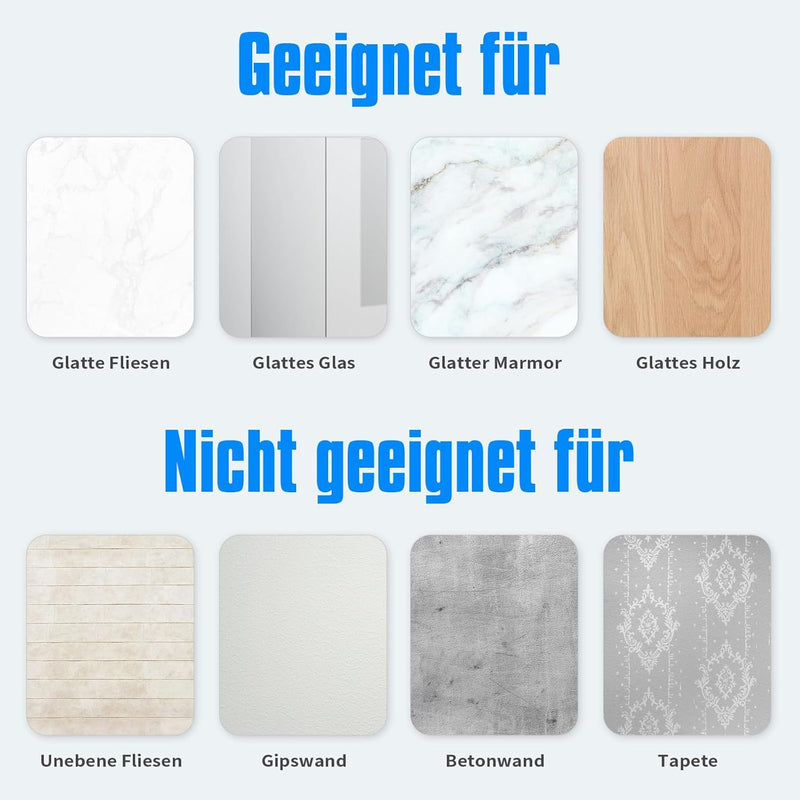JONKEAN Duschbrause Halterung, Verstellbarer Handbrause Halterung Ohne Bohren, Stark Haftender Dusch