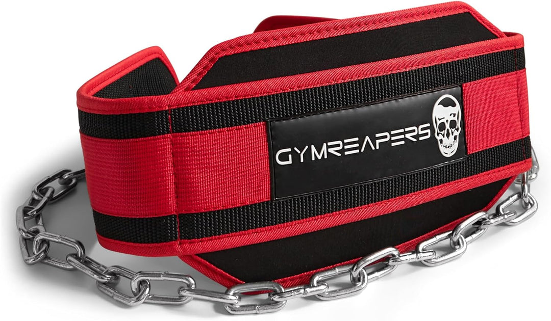 Gymreapers Dip-Gürtel mit Kette für Gewichtheben, Klimmzüge, Dips – robuste Stahlkette für zusätzlic