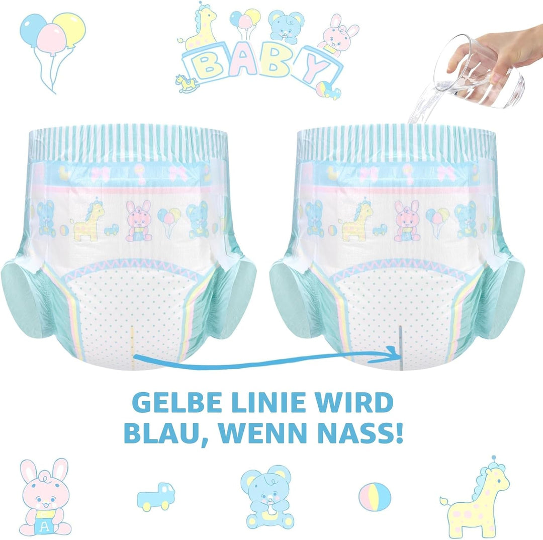 LittleForBig Verstellbarer Klettverschluss Erwachsenen Gedruckten Windeln 10 Stück - Baby Parade (X-